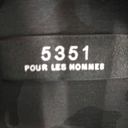 ゴーサンゴーイチプールオム 5351 POUR LES HOMMES スキッパーシャツ 迷彩 カモ メンズ JPN:48