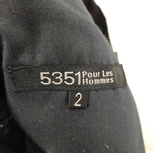 ゴーサンゴーイチプールオム 5351 POUR LES HOMMES ラメピンストライプスラックスパンツ メンズ JPN:2
