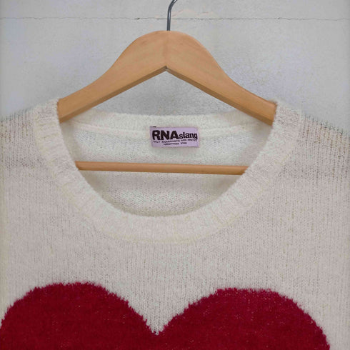 アールエヌエースラング RNA SLANG BAD フロント♡刺繍 アクリルニット レディース JPN:M