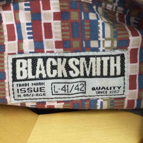 BLACK SMITH 総柄 コットンL/Sシャツ メンズ L-41/42