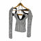 The Attico Zane Sequinned Cut-out Top レディース