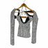 The Attico Zane Sequinned Cut-out Top レディース