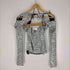 The Attico Zane Sequinned Cut-out Top レディース