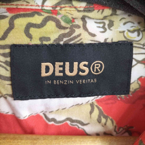 デウス DEUS シャツ ソルスティスショートスリーブシャツ 虎 開襟シャツ 半袖シャツ アロハシャツ オープンカラー メンズ JPN:XS