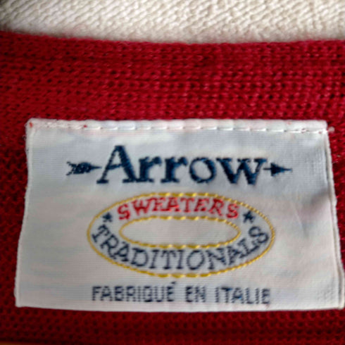 アロー ARROW 80s-90s イタリア製 ロゴ刺繍カーディガン メンズ JPN:L