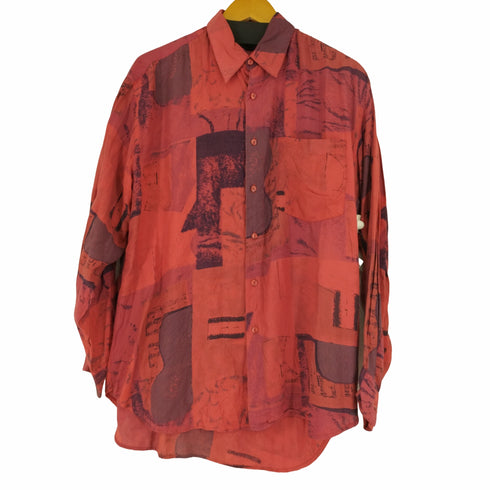 総柄レーヨン L/S シャツ メンズ