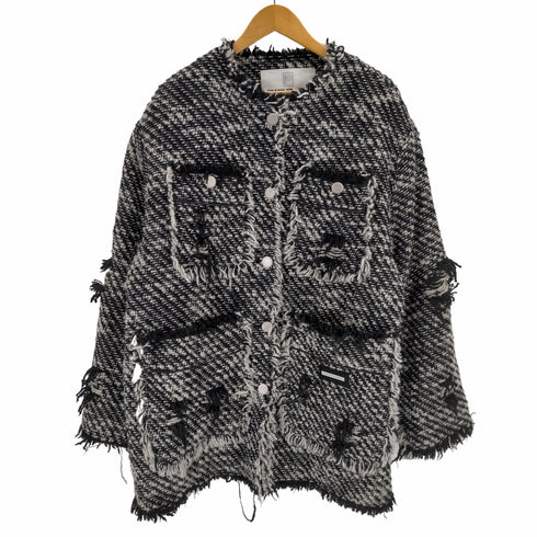 プランクプロジェクト PRANK PROJECT Tweed Damaged Over Jacket レディース FREE
