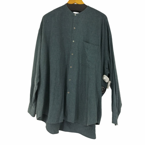グラフペーパー Graphpaper 23SS Linen Cupro Oversized Band Collar Shirt / リネンキュプラオーバサイズバンドカラーシャツ メンズ FREE