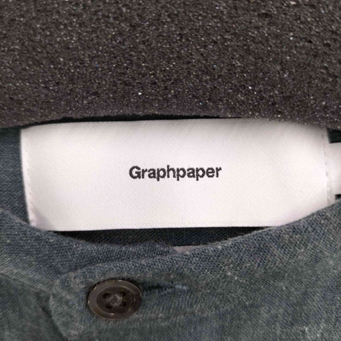 グラフペーパー Graphpaper 23SS Linen Cupro Oversized Band Collar Shirt / リネンキュプラオーバサイズバンドカラーシャツ メンズ FREE