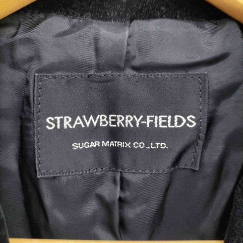 ストロベリーフィールズ STRAWBERRY-FIELDS ベロア テーラード ジャケット レディース