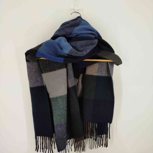 ポールスミス Paul Smith カシミヤ混 大判チェックストール メンズ