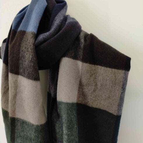 ポールスミス Paul Smith カシミヤ混 大判チェックストール メンズ