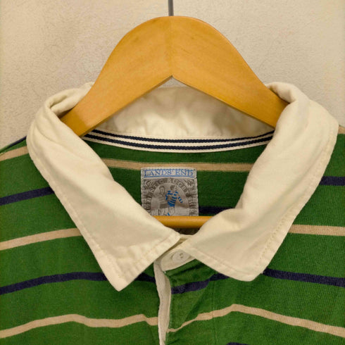 ランズエンド LANDS END 00S ボーダーラガーシャツ L/S メンズ import:XL