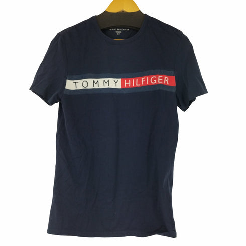 トミーヒルフィガー TOMMY HILFIGER フロントメッシュロゴ Tシャツ レディース import:S
