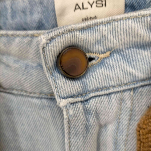 アリジ ALYSI ロールアップワイドデニムパンツ レディース