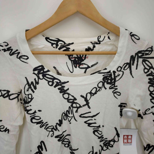ヴィヴィアンウエストウッドレッドレーベル Vivienne Westwood RED LABEL リネン混 筆記体ロゴプリントカットソー レディース 2