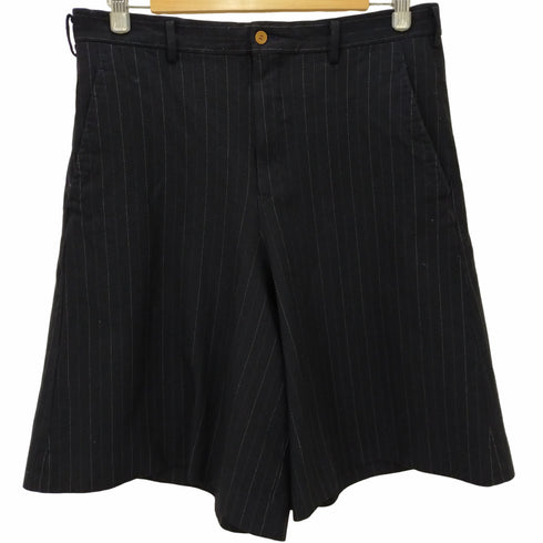 コムデギャルソンオムプリュス COMME des GARCONS HOMME PLUS ペンシルストライプ柄ハーフスラックスパンツ メンズ M