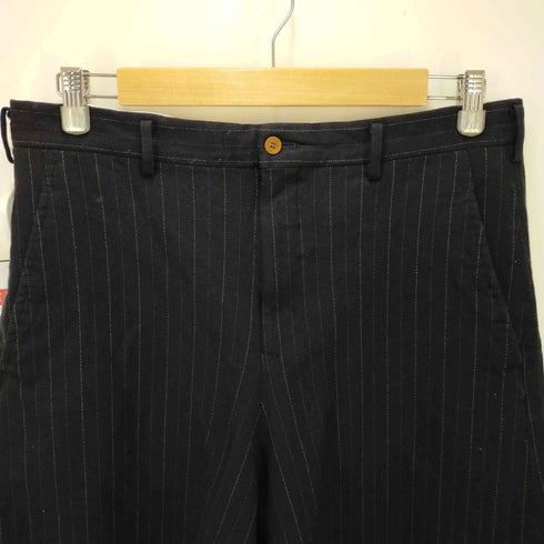 コムデギャルソンオムプリュス COMME des GARCONS HOMME PLUS ペンシルストライプ柄ハーフスラックスパンツ メンズ M