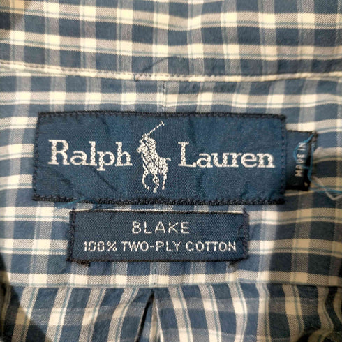 ラルフローレン RALPH LAUREN BLAKE ポニー刺繍 チェック柄 BDシャツ メンズ