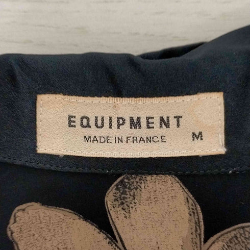 エキップモン EQUIPMENT フランス製 フラワープリント シルクオープンカラーシャツ メンズ JPN:M