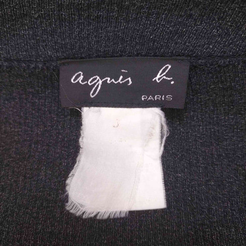 アニエスベー agnes b. レーヨン混 ボタンレス ラメニット カーディガン レディース