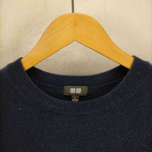 ユニクロ UNIQLO カシミヤクルーネックセーター メンズ JPN:L