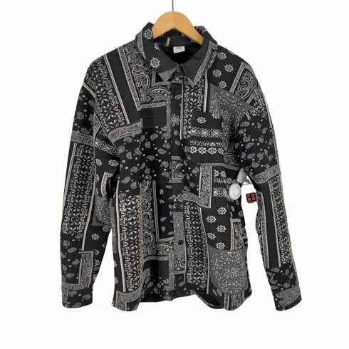 ザラ ZARA スナップボタン ペイズリージャケット メンズ import:L