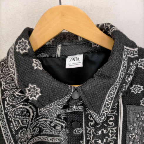 ザラ ZARA スナップボタン ペイズリージャケット メンズ import:L