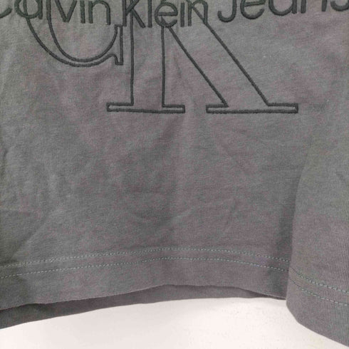 カルバンクラインジーンズ Calvin Klein Jeans ロゴ刺繍 クロップドS/Sカットソー Logo Short Sleeve レディース JPN:M