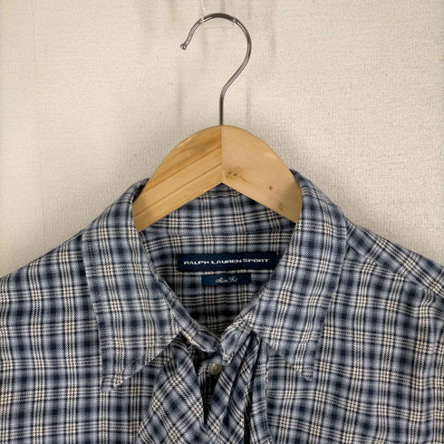 ラルフローレンスポーツ RALPH LAUREN SPORT 90s slim fit チェック柄フリルシャツ レディース 8