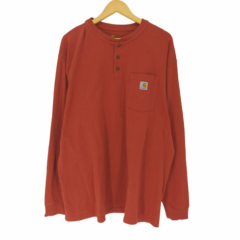 カーハート Carhartt Workwear Pocket Long Sleeve Henley ポケット L/S ヘンリーネック Tシャツ メンズ import:XL
