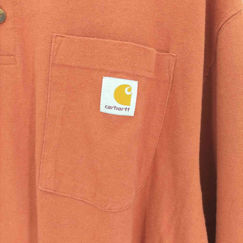 カーハート Carhartt Workwear Pocket Long Sleeve Henley ポケット L/S ヘンリーネック Tシャツ メンズ import:XL