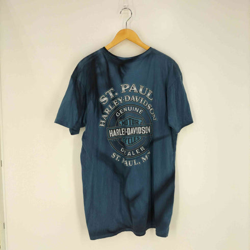 ハーレーダヴィットソン HARLEY DAVIDSON メキシコ製 タイダイ柄 フロントプリント クルーネックTシャツ メンズ import:L