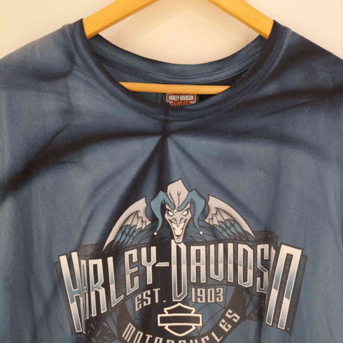 ハーレーダヴィットソン HARLEY DAVIDSON メキシコ製 タイダイ柄 フロントプリント クルーネックTシャツ メンズ import:L