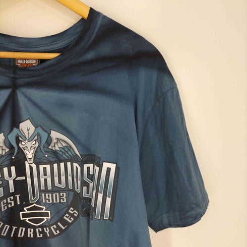 ハーレーダヴィットソン HARLEY DAVIDSON メキシコ製 タイダイ柄 フロントプリント クルーネックTシャツ メンズ import:L