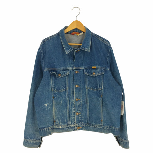 フルギ RUSTLER 70-80s USA製 背面ペイント デニムジャケット メンズ import:XL