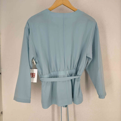 ユナイテッドアローズグリーンレーベルリラクシング UNITED ARROWS green label relaxing ウエストギャザーデザインベルトブラウス レディース JPN:40