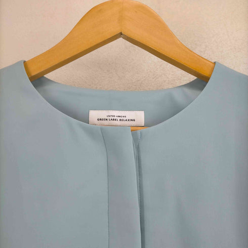 ユナイテッドアローズグリーンレーベルリラクシング UNITED ARROWS green label relaxing ウエストギャザーデザインベルトブラウス レディース JPN:40