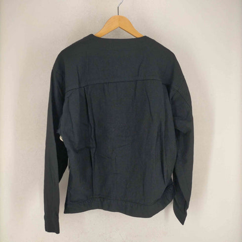 グローバルワーク GLOBAL WORK ノーカラーブラックトラッカージャケット メンズ JPN:L