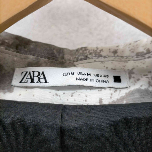ザラ ZARA スプラッシュカモ ステンカラーコート メンズ JPN:M