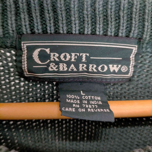 クラフトアンドバロー Croft&Barrow コットンL/S ニット メンズ JPN:L