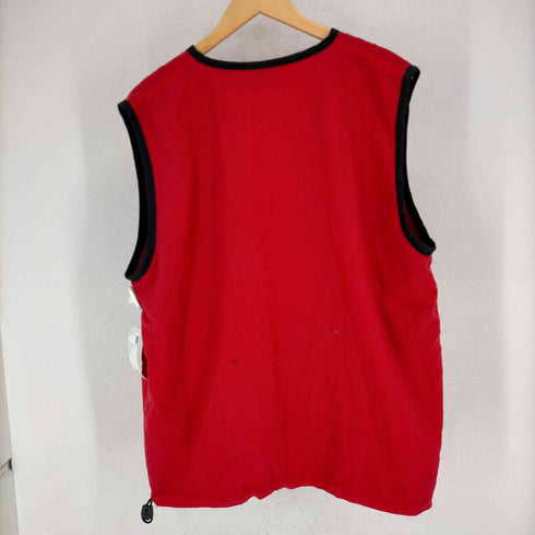 ダナキャランニューヨーク DKNY 90S ロゴプリント 裏地メッシュ ジップアップ ナイロンベスト メンズ import:L