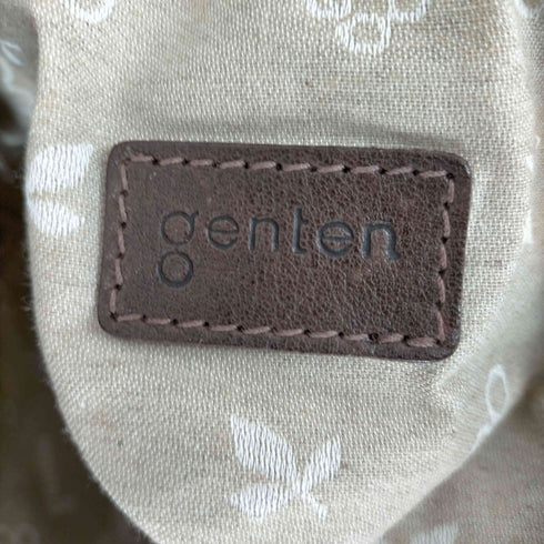 ゲンテン genten 編み込み切替 レザートート メンズ