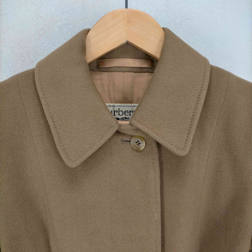 バーバリーズ BURBERRYS MADE IN ENGLAND カシミヤ100 ベルト付き ステンカラーコート レディース