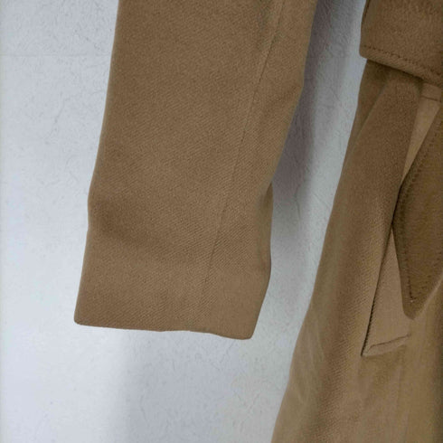 バーバリーズ BURBERRYS MADE IN ENGLAND カシミヤ100 ベルト付き ステンカラーコート レディース