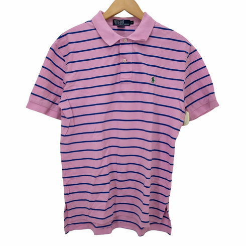 ポロバイラルフローレン Polo by RALPH LAUREN ポニー刺繍 ボーダー ショートスリーブシャツ レディース import:M