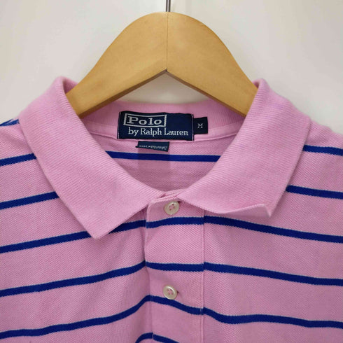 ポロバイラルフローレン Polo by RALPH LAUREN ポニー刺繍 ボーダー ショートスリーブシャツ レディース import:M