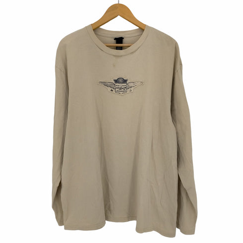 ポロジーンズカンパニーラルフローレン POLO JEANS COMPANY RALPH LAUREN ダメージ加工 ロゴパッチ 長袖Tシャツ メンズ import:XL