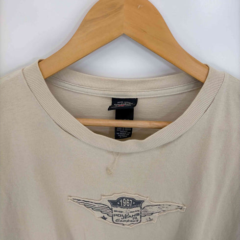 ポロジーンズカンパニーラルフローレン POLO JEANS COMPANY RALPH LAUREN ダメージ加工 ロゴパッチ 長袖Tシャツ メンズ import:XL