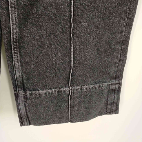ザラ ZARA WIDE-LEG CROPPED HIGH-WAIST FRONT SEAMED JEANS レディース 34